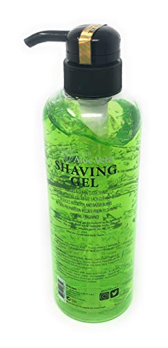 Black Ice Professional Shaving Gel with Aloe Vera - 16.9 Fl oz Clear, Soothing Razor Balm