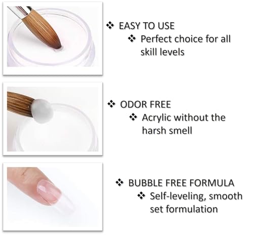Sheba Nails Odorless Acrylic Nail Kit - 2 Piece Set for State Board