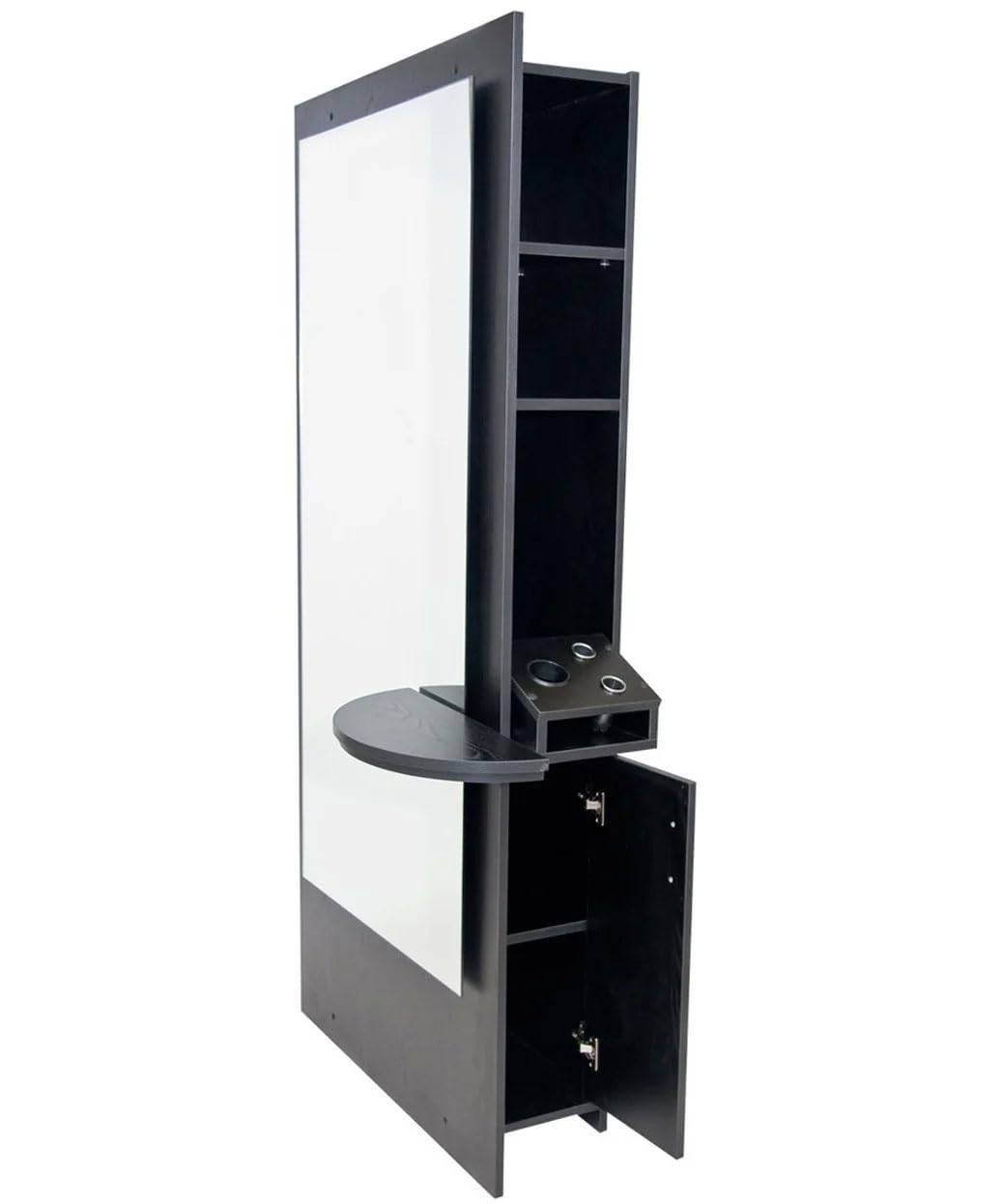 Buy-Rite Allegro Double-Sided Salon Styling Station Black Dual Mirrors
