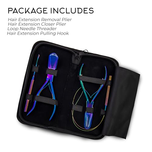 SIVOTE 6-Pack Multicolor Hair Extension Tools Kit for Micro Link & Itip Applications