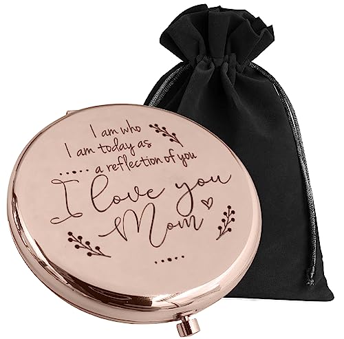 Rose Gold Compact Mirror for Mother of the Bride & Groom - Sentimental Gift from Daughter or Son