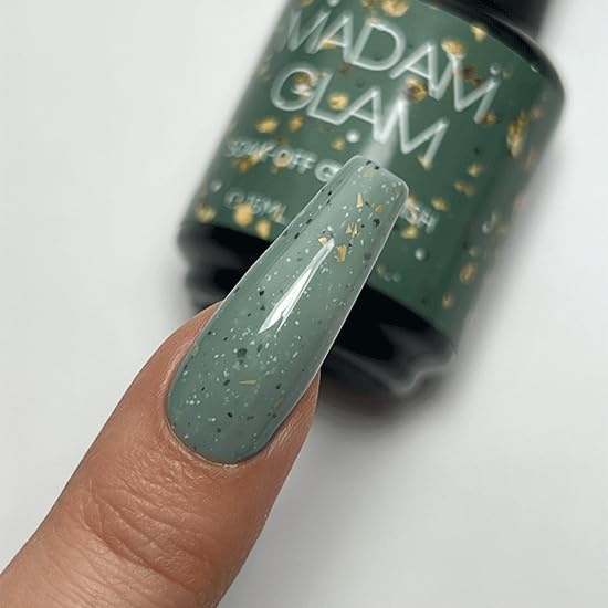 Madam Glam Soak-Off Gel Polish Shining Star Milky 15ml Glitter Nail Art