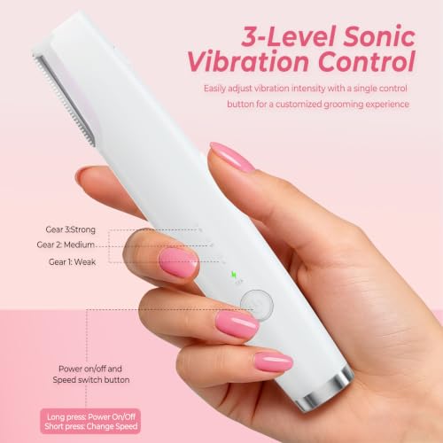 Sonic Dermaplane Razor for Women - Rechargeable Hair Removal Tool with LED Light