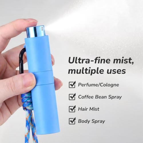 Lulupack Refillable Perfume Spray Bottles 8ml Keychain Set - Black & White
