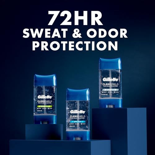 Gillette Cool Wave Clear Gel Antiperspirant for Men, 72hr Odor Protection, 3.8oz (Pack of 2)