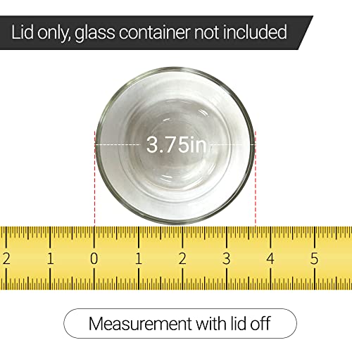 4-Inch Replacement Lids for Pyrex 1-Cup Glass Containers - 6-Pack