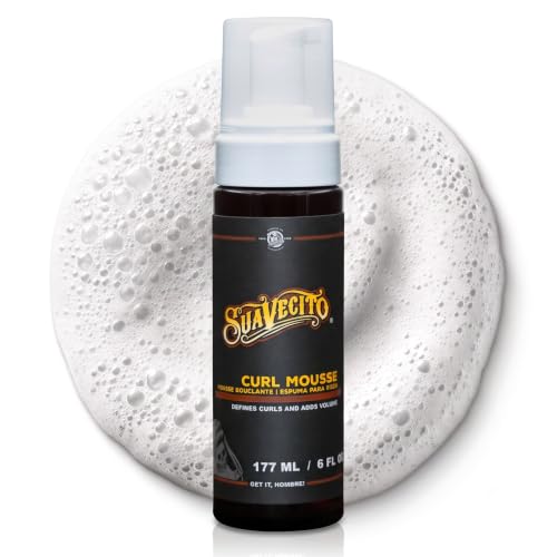 Suavecito Curl Mousse for Curls & Waves – Frizz Control, Sulfate-Free, 6 fl oz