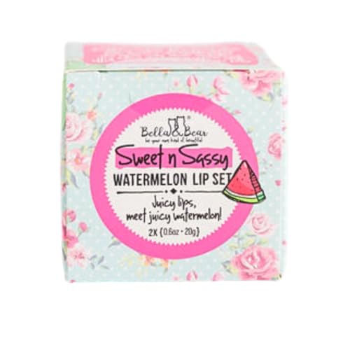 Bella & Bear Watermelon Lip Scrub & Lip Butter Duo Set