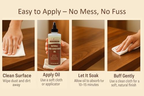 Verdana Natural Wood Conditioner Oil - 8 Fl Oz - Non-Toxic Furniture Care