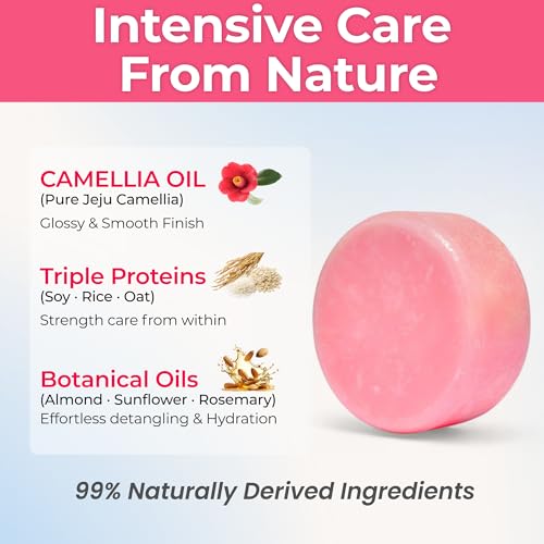 NIKSME Deep Conditioning Conditioner Bar for Dry Damaged Hair - Vegan, Plastic-Free, Sulfate-Free, 3.52 oz