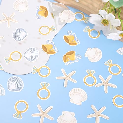 210 PCS Wedding Bells & Seashells Confetti for Beach Parties