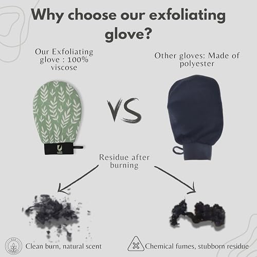 Ulili Kessa Exfoliating Glove for Body & Face - Deep Moroccan Hammam Scrub Mitt