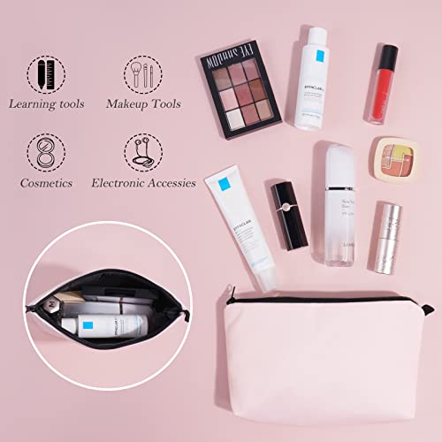 MAGEFY 5 PCS Makeup Bags Set - Large & Small Travel Cosmetic Pouches in 5 Colors