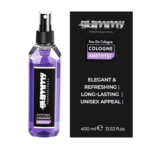 Gummy Amethyste Eau de Cologne for Men 400ML - Classic Barber After Shave, Refreshing Floral Powdery Fragrance