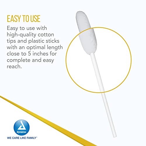 Dynarex Lemon-Glycerin Swabsticks 75 Pack - Soothing Oral Hygiene for Dry Mouth