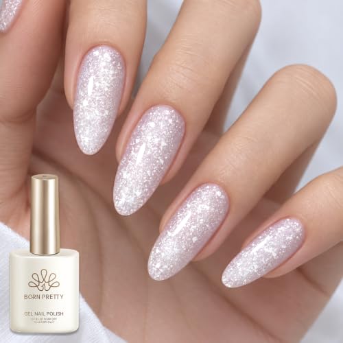Born Pretty Fluttering Flakes Christmas Silver Glitter Gel Nail Polish - Snowflakes Sparkle