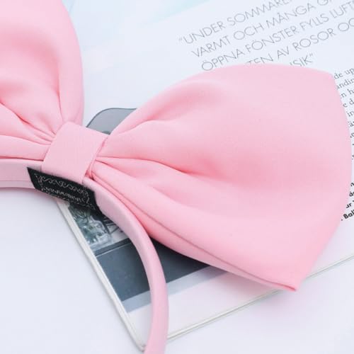 Pink Bow Headband for Women - Halloween, Christmas & Party Accessories