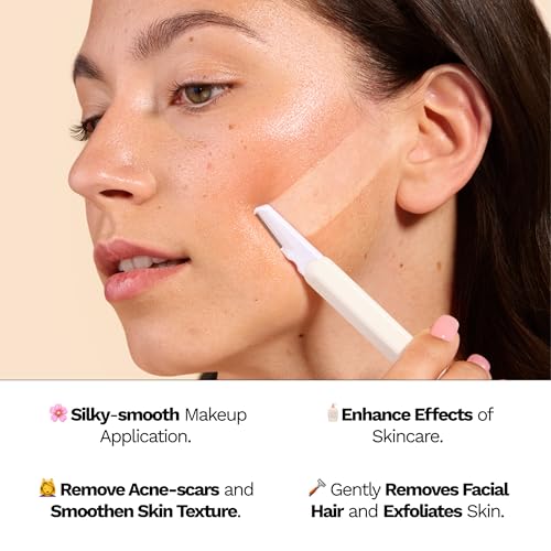 Jill Dermaplane Kit in Cream - Hair Identifying Spray NOT Included - Includes 1 Pre-Shave Cleanser Sachet & Oil Wipe, 1 Post-Shave Moisturizer, 2 Disposable Blades