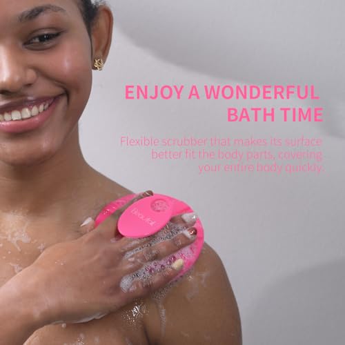 BEAUTAIL Silicone Body Scrubber - Gentle Exfoliating Shower Brush