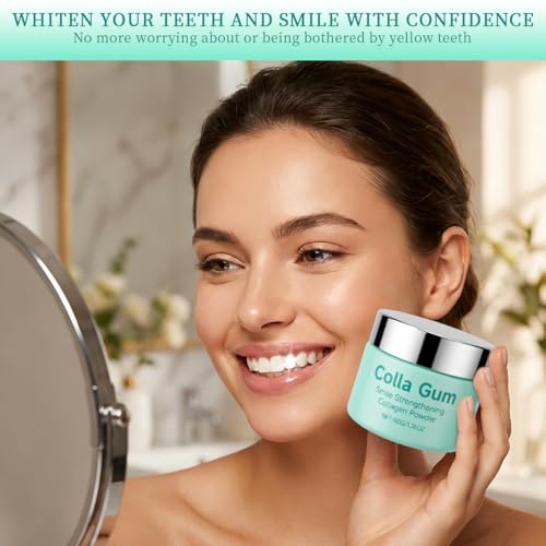 Tebazoew Collagen Gum Tooth Powder with Nano-Hydroxyapatite, 50g