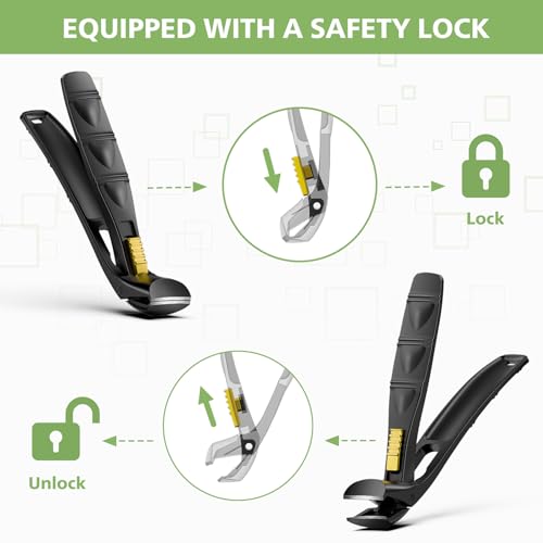 Baluca Ergonomic Toenail Clipper for Seniors - Curved Head Design