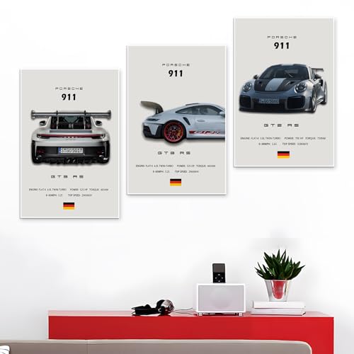 VejiA 911 GT Turbo Car Canvas Wall Art - 12x18 Unframed