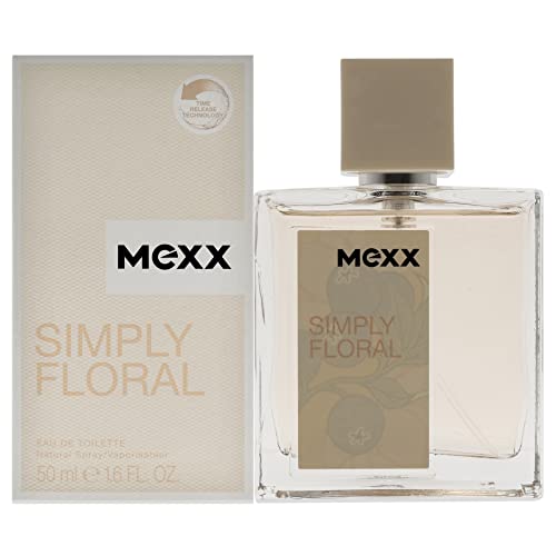 Mexx Simply Floral Eau de Toilette Spray - Long-Lasting Fragrance for Women, 1.6 Fl Oz