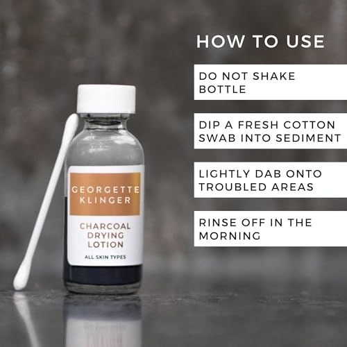 Georgette Klinger Charcoal Drying Lotion - Overnight Blemish Spot Care with Salicylic Acid, 1 oz