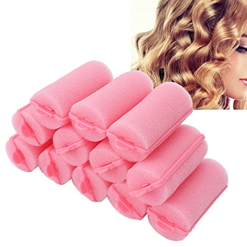 Agatige 12PCS Soft Foam Hair Rollers for Heatless Curls and Waves
