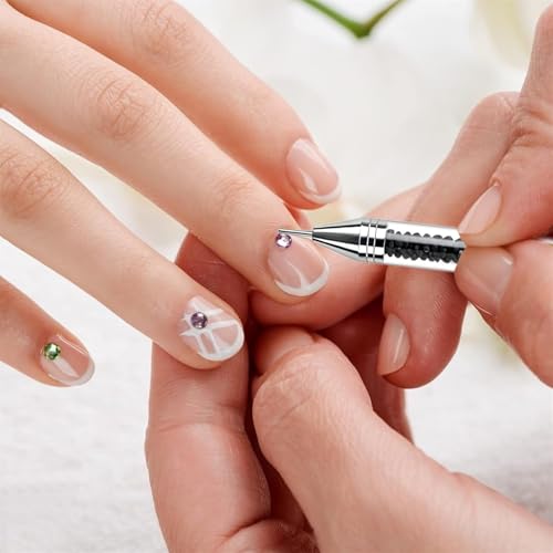 Rhinestone Picker Tool Set - 2 Pack Bedazzling Pens with Tweezer