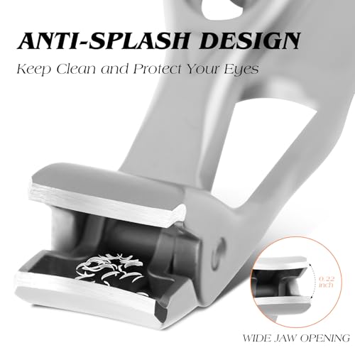Cut it Long Handle Toenail Clippers for Seniors & Thick Nails - Professional Ingrown Nail Cutter with Wide Jaw & Nano File