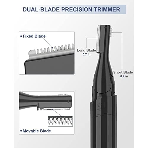 Electric Eyebrow Trimmer, Painless Portable Eyebrow Shaper Trimmer Kit for Women Men, Eyebrow Hair Trimmer with Battery for Face Lips Armpit Leg Body