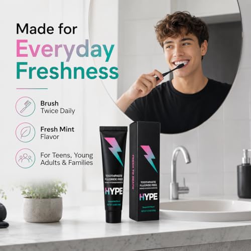 HYPE Nano Hydroxyapatite Toothpaste 10% - Fluoride Free, 3.5oz | Whitening & Enamel Repair for Sensitive Teeth