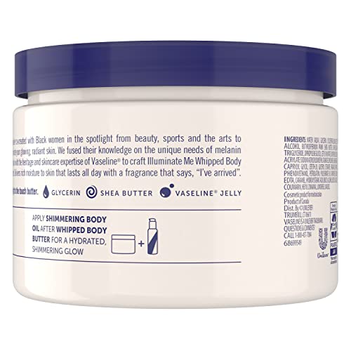 Vaseline Illuminate Me Whipped Body Butter for Melanin Rich Skin - 11 oz