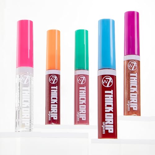 W7 All My Kisses Lip Gloss Set - 5 Mini Hydrating Glosses for Lips