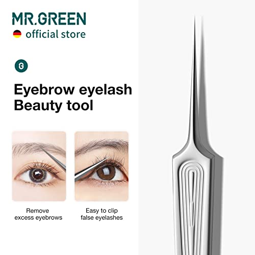 MR.GREEN Pointed Tip Tweezers for Ingrown Hair & Eyebrows