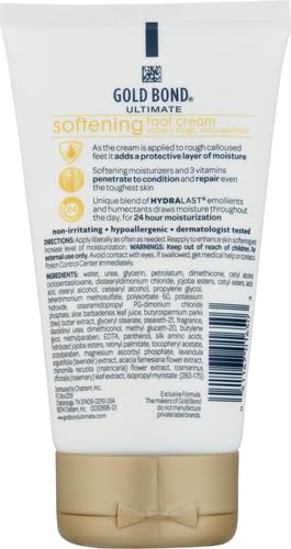 Gold Bond Softening Foot Cream 4 Oz (Pack of 2) – Moisturizing Lotion for Dry Feet
