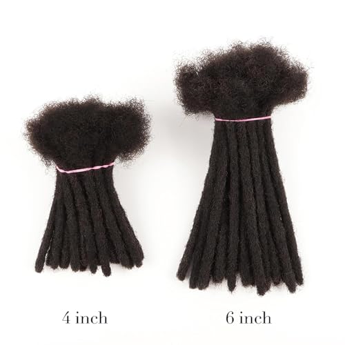 Orientdreads 100% Human Hair Dreadlock Extensions - 4in Natural Black