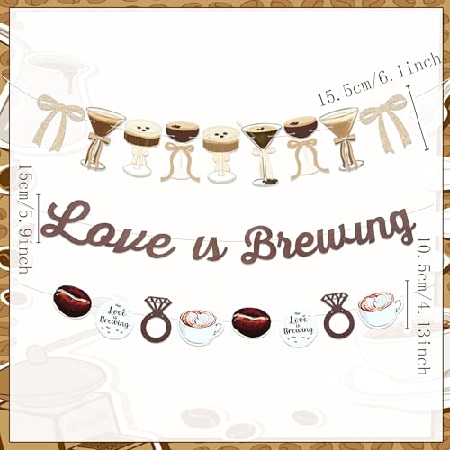 Love is Brewing Coffee Themed Bridal Shower Decorations Set