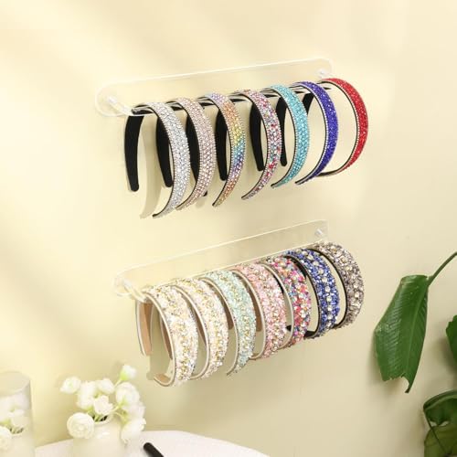 Acrylic Claw Clip Organizer - Clear 4PCS Wall Storage for Hair Clips