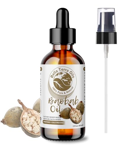 Baobab Oil - 2oz Cold-Pressed Natural Skin Moisturizer & Hydrating Oil
