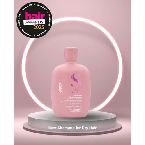 Alfaparf Milano Semi di Lino Moisture Shampoo, Hair Mask for Dry Hair and Cristalli Liquidi Hair Oil Serum (15ml) - Moisturizing Sulfate Free Shampoo - Hydrating Hair Mask