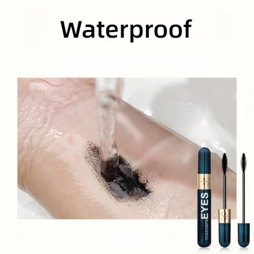 Dual-Effect Waterproof Black Mascara for Length & Volume