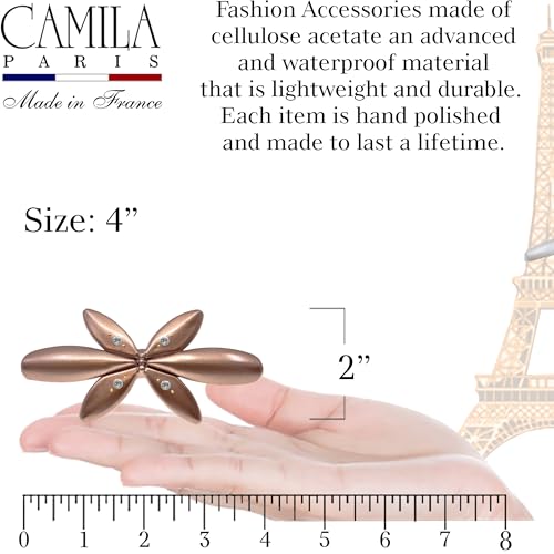 Camila Paris CP3757 Bronze French Hair Barrette Clip for Girls & Women