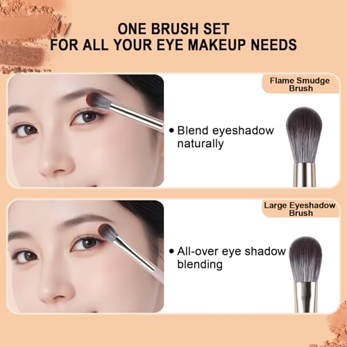 5-Piece Eye Makeup Brush Set - Professional Blending Brushes