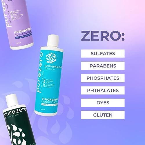 Purezero Styling Gel for Volume and Control, Vegan & Sulfate-Free, 8oz (2 Pack)