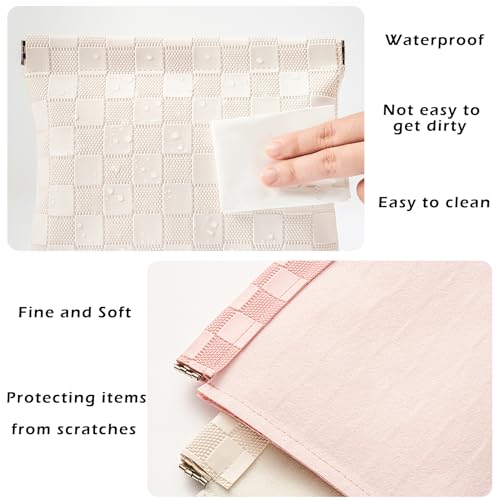 Leather Pocket Cosmetic Bag - Waterproof Makeup Organizer for Women