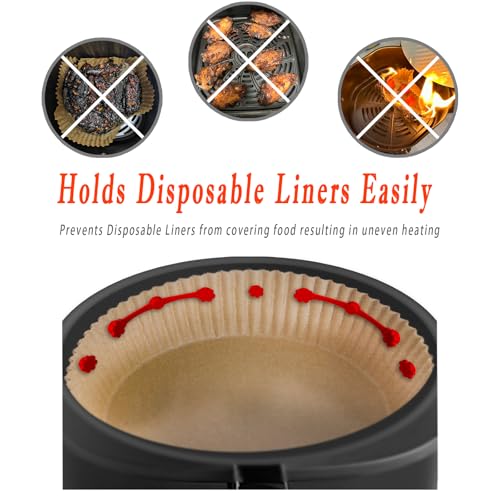 Air Fryer Magnetic Buckles for Parchment Paper - 12 Pack Silicone Liners