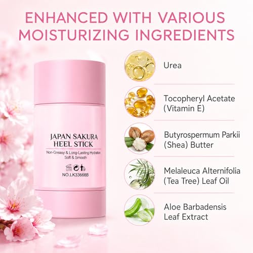 Sakura Foot Balm Stick - Moisturizing Shea Butter & Aloe Vera