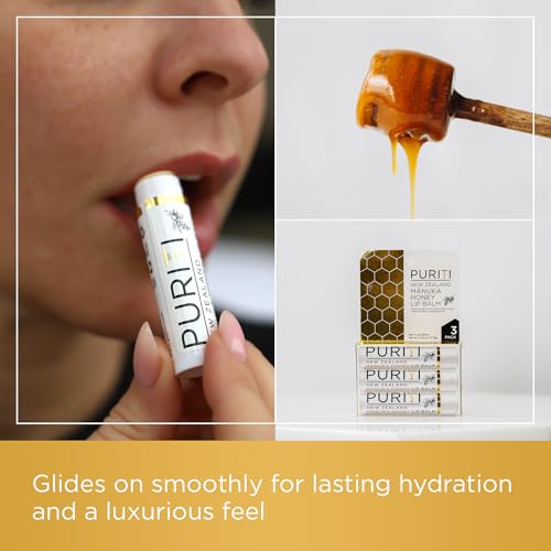 PURITI Manuka Honey Lip Balm 3-Pack – Soothing & Moisturizing